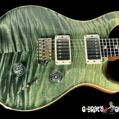 2016 Paul Reed Smith PRS Custom 24 Fat Back 10 Top Wood Library with PRS Metal TCI  Pickups ~ Trampas Green Fade image 1