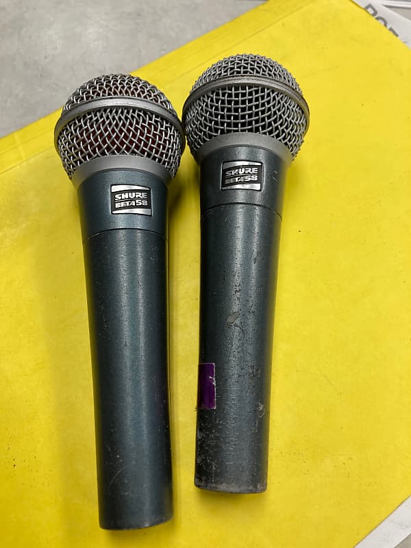 (2) Vintage Shure Beta 58 vocal mics (good working condition) image 1