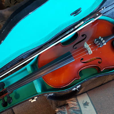 Vintage William Zeswitz  Model 2-E Sized 4/4 violin, Germany, with case and bow image 6