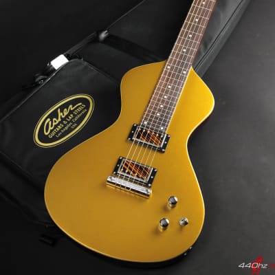 Asher Electro Hawaiian Junior Lap Steel Guitar Gold Top with Custom Firestripe Pickups - NEW Model! imagen 8