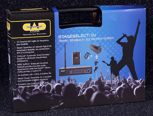CAD StageSelect IEM StagePass Series UHF Wireless In-Ear Monitor System w/ Earbuds image 2