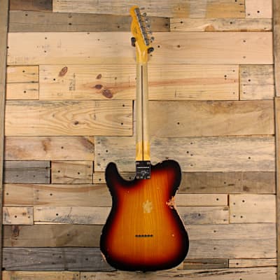 Fender Custom Shop P90 Telecaster Thinline Relic Chocolate 3-Color Sunburst image 4