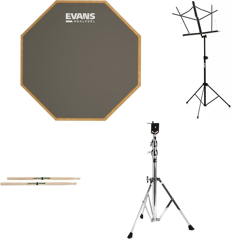 Evans RealFeel - Drum Practice Pad - Drum Pad - Drummer Practice Pad - Gum  Rubber, Single Sided, Stand Mountable, 6 Inch