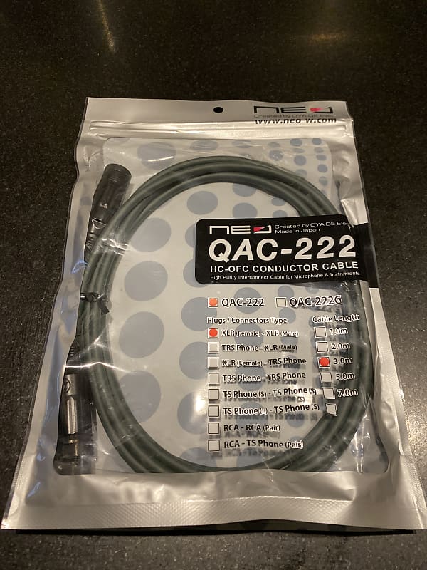 QAC-222 XLR(F) - XLR(M) 3.0m