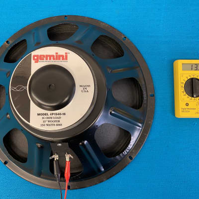 Vintage Gemini 15" Speaker P1540 150 Watts RMS-16 Ohms-Tested & Working-USA (B) image 7