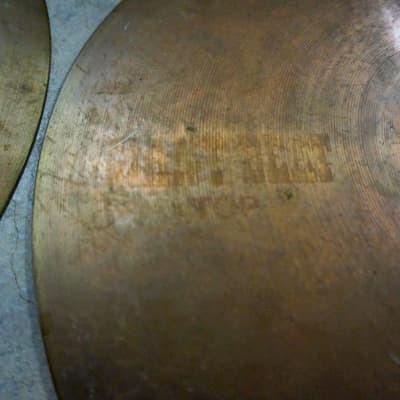 VINTAGE: Paiste 15' Giant Beat Hi-Hat Cymbals (Pair) from 1960s  - White Label image 2