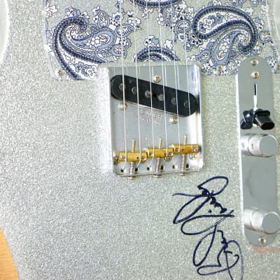 Fender Brad Paisley Road Worn Telecaster - Silver Sparkle Autographed & Played by Brad Paisley image 5
