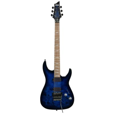 Schecter Omen Elite-6FR Electric Guitar, See-Thru Blue Burst image 2