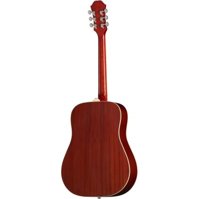 Epiphone Hummingbird Studio Acoustic Electric Guitar, Faded Cherry image 9