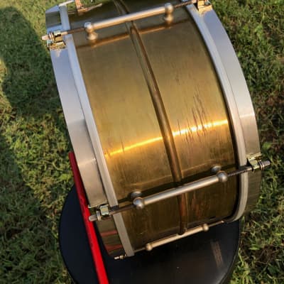 Ludwig Universal 6.5 Brass Snare 1941 (one-year-only model) - Brass / Nickel image 6