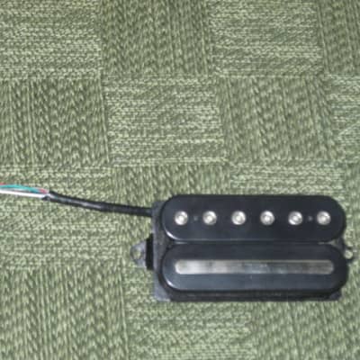 used (less than lite average wear) genuine DiMarzio BHWP3 BRIDGE  (F-spaced) pickup [which is an OEM-supplied DiMarzio "Drop Sonic" (D-Sonic)], early to mid 2000s, BLACK (+ screws) 11.45k, from early JP6, wire needs to be lengthened image 15