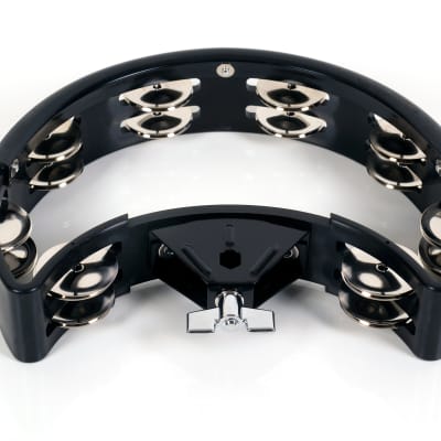Rhythm Tech DST10 Drum Set Tambourine And Mount Black with Double Row Nickel Jingles image 3