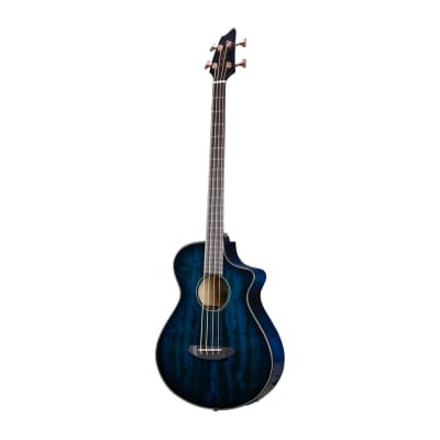 Breedlove Pursuit Exotic S Concert 4-String CE Myrtlewood Made Mahogany Neck Bass with Fishman Presys I Electronics (Right-Handed, Twilight) image 3