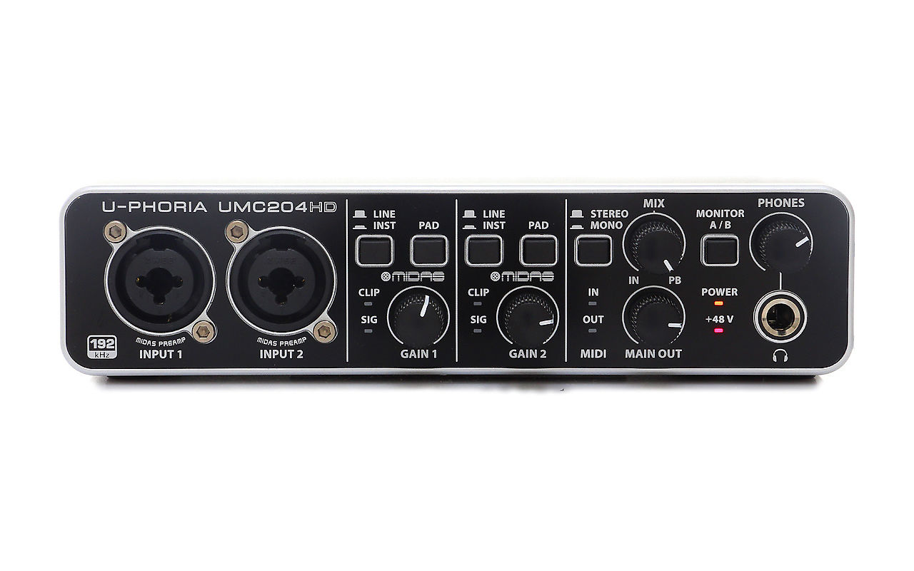 BEHRINGER UM2 / UMC202HD / UMC404HD Audio Interface Microphone Headphone  Amplifier Recording Sound Card