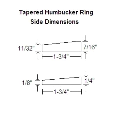 Humbucker Ring Set-Tapered w/ Flat Bottoms-Cream image 4