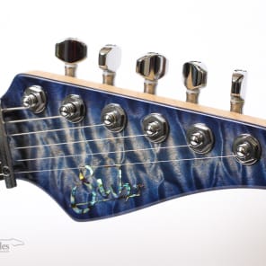 Suhr Modern Carve Top 2009 LE, Serial #1 – Faded Trans Whale Blue Burst on a 3/4" Quilted Maple Top image 8