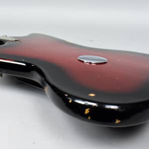 1960's Silvertone 1452 Danelectro Redburst Lipstick Pickup Electric Guitar image 11