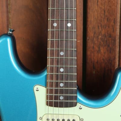 SX Vintage Style Electric Guitar & Laney Amp Pack Lake Placid Blue VES62LPB-SPK2 image 5