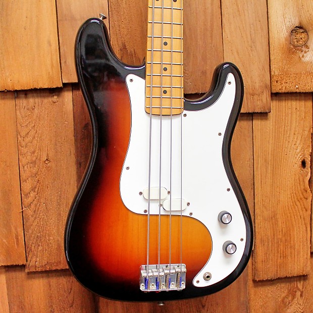1983 Squier Bullet Bass Made in Japan 3 Tone Sunburst w Original Hardshell Fender Case