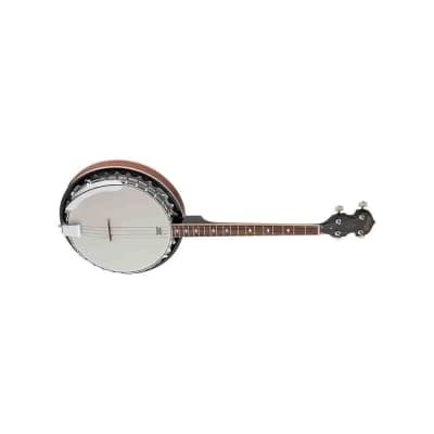 Stagg BJM30 4DL Mahogany Resonator 4-String Bluegrass Banjo Deluxe w/Metal Pot image 4