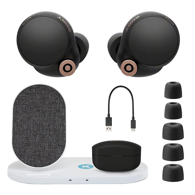Sony WH-1000XM4 Wireless Bluetooth Noise Canceling Over-Ear Headphones  (Black) Bundle with 10000mAh Ultra-Portable LED Display Wireless Quick  Charge