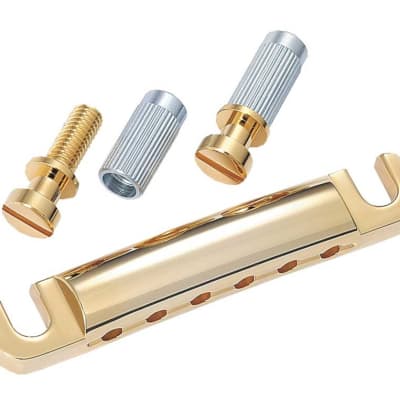 Stop Tailpiece, USA Thread Studs/Anchors, GOLD for sale