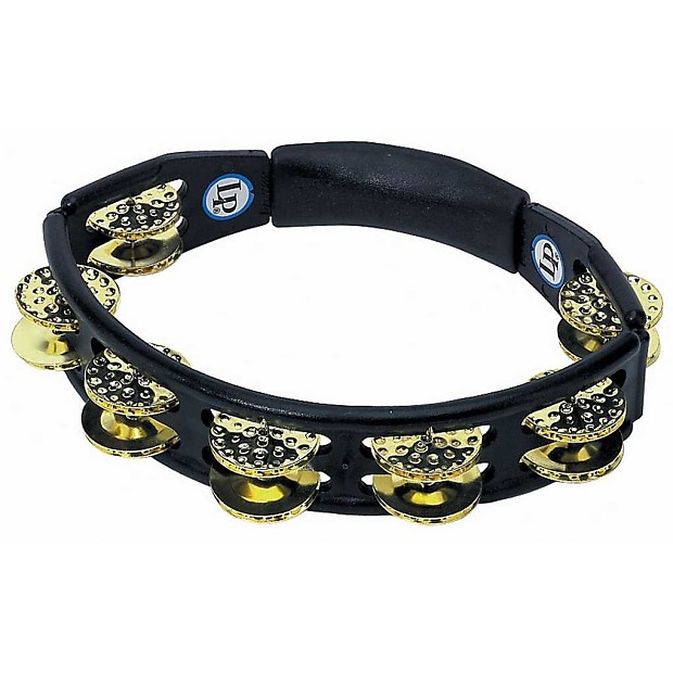 Latin Percussion LP174 Cyclops Handheld Tambourine w/ Double-Row Dimpled Brass Jingles image 1