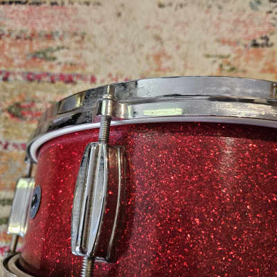 Zim Gar 12x5" Red Sparkle Snare Drum - Japan 1960s image 6