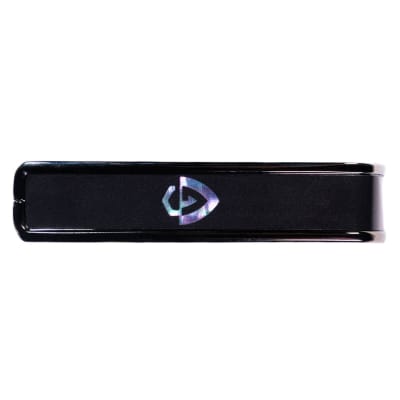 Guild® by Thalia Black Chrome Capo ~ Ebony Inked on Black Ripple with G Shield Inlay image 2