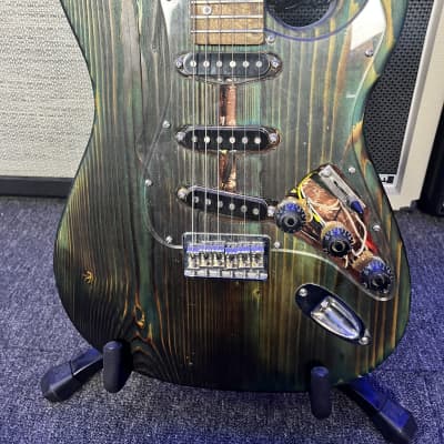 Maybury Guitars Fish Hook S 2021 - Green Shou Sugi Ban for sale