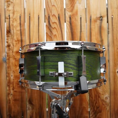 Pork Pie 13'' Dark Green Oak / Maple shell with ring's 5.5 x 13" Snare Drum (2022) image 7