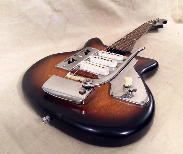 Guyatone LG-130T Electric 3 Pickup Guitar 1960's Sunburst Guyatone LG-130T Electric 3 Pickup Guitar 1960's Sunburst