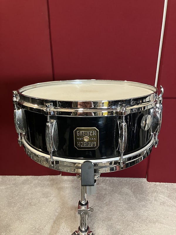 Gretsch Snare Drum 80s 5x14 - Black Nitron Wrap image 1