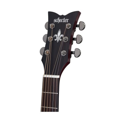 Schecter Orleans Stage Cutaway Acoustic with Electronics 2010s - Natural/Vampyre Red Satin image 7