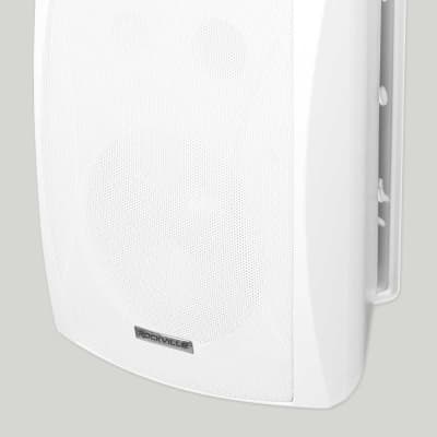 4) Rockville WET-5W 70V 5.25" IPX55 White Commercial Indoor/Outdoor Wall Speakers image 2