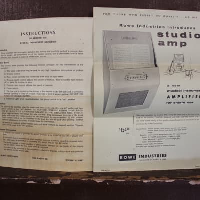 1960's Rowe/DeArmond R5T Studio Amp w/ original paperwork image 6