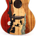 Luna Vista Deer Tropical Woods Gloss Natural Acoustic Electric Guitar w/ OHSC
