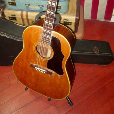 1961 Gibson Country Western Dreadnought Acoustic Natural with Hardshell Case image 5