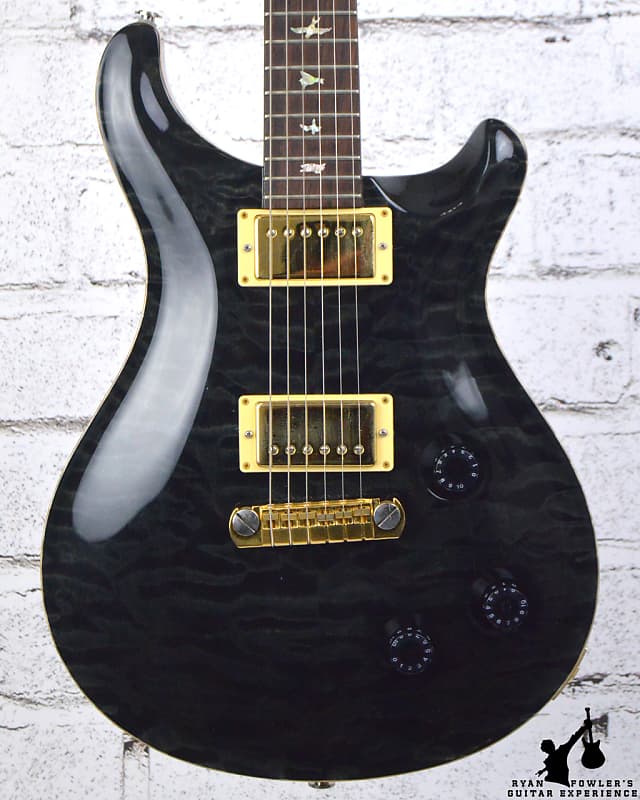 2007 PRS Custom 22 Gray Black 10 Top Quilt w/ Gold Hardware