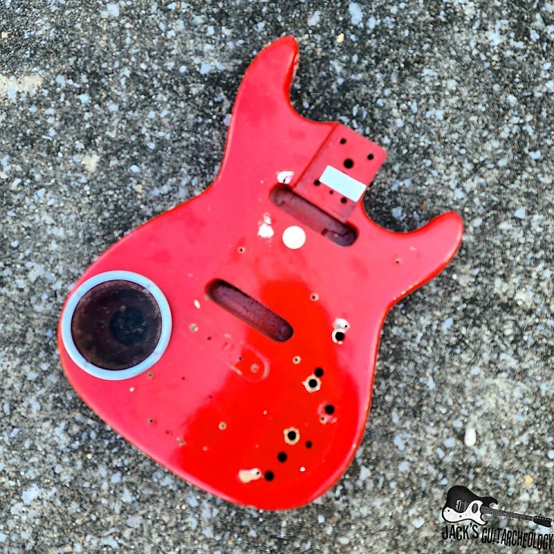 Teisco MIJ Body w/ Amp Routs *NON-FUNCTIONING* (1960s - Red) | Reverb