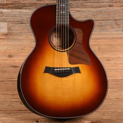 Taylor Custom Grand Auditorium Honduran Rosewood & Lutz Spruce w/Ebony Binding & Figured Mahogany Neck Tobacco Sunburst 2022 image 1