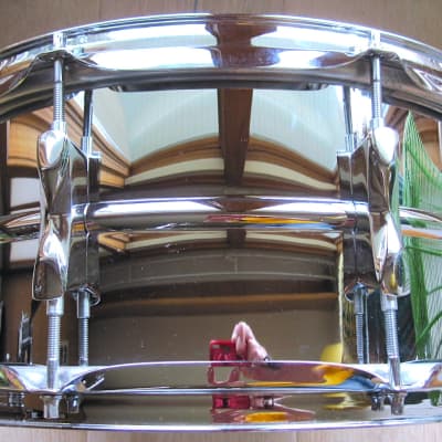 14" x 6.5" Premier Steel Shell Snare Drum - Vintage image 8