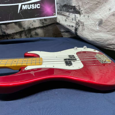 Fender Precision Bass 4-string P-Bass with Case 1990 - 1991 - Candy Apple Red / Maple Fingerboard image 12