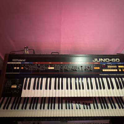 Roland Juno-60 61-Key Polyphonic Synthesizer 1982 - 1984 - Black