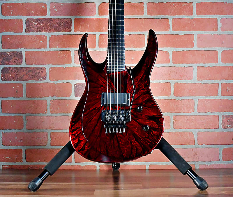 Jackson Demon CST Extreme Custom Shop Pablo Santana Red Marblizer  W/Matching Reverse Headstock 2007