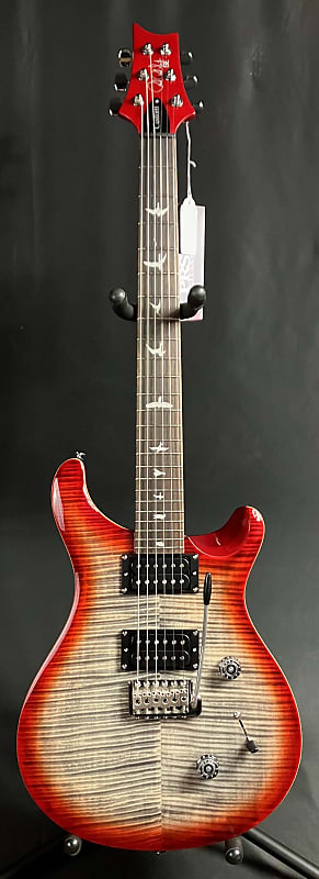 Paul Reed Smith PRS SE Custom 24 Electric Guitar Charcoal Cherry Burst w/ Gig Bag image 1