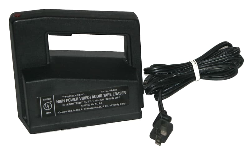 Radio Shack Realistic 6-Amp Bulk Magnetic Audio Video Reel to Reel or  Cassette Tape Eraser 44-233