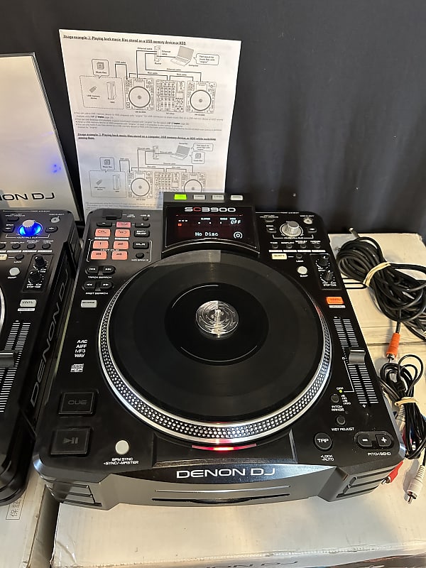 Denon DJ SC3900 Pair Of Digital Turntable Controller Media Denon DJ SC3900 Pair Of Digital Turntable Controller Media