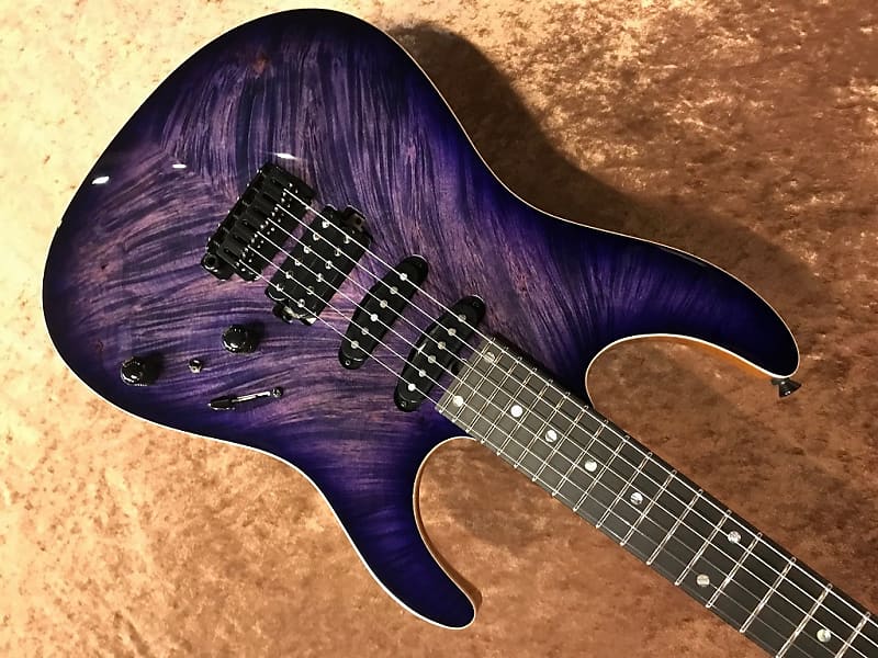 T's Guitars DST-24 Custom SSH 'Waterfall Burl Top & Honduras Mahogany Body'  -Dark Blueberry- [GSB019] 2022