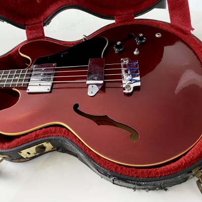 Gibson EB-2 1968 - Sparkling Burgundy Metallic WITH HARDCASE image 19
